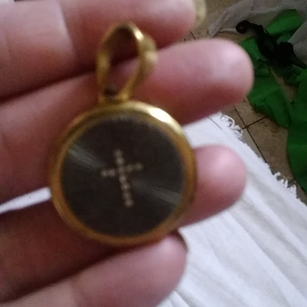 Gold cross charm